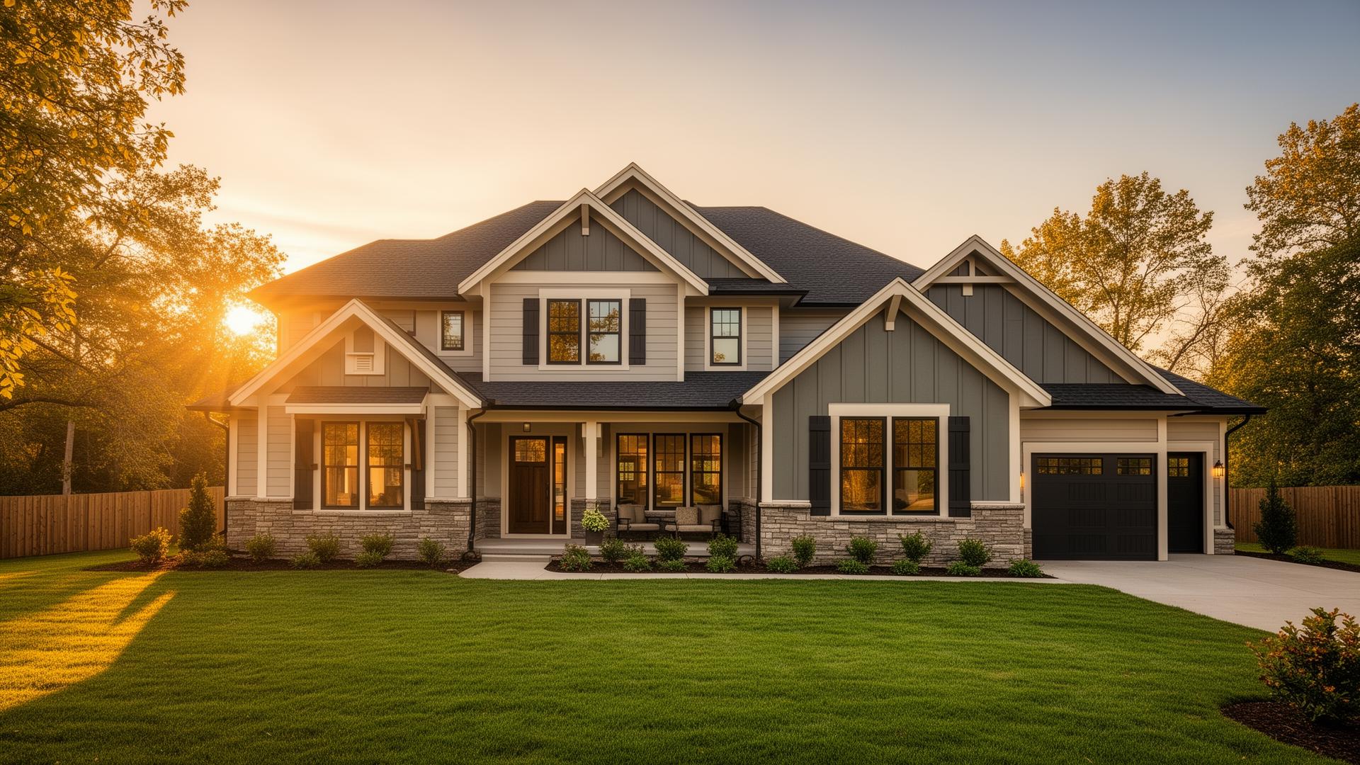 Beautifully renovated home at golden hour